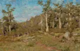 The Hillside, Macedon by Frederick McCubbin, 1904, oil on canvas, sold Jul 2022