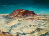 Central Australia by Sidney Nolan, 1982, synthetic polymer paint on composition board, sold Jul 2022