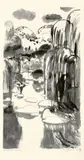 Sketch Of The River At Carcoar by Brett Whiteley, c.1977, ink on paper, sold Jul 2022
