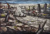 Winter by Peter Booth, 1988, oil on linen, sold Jul 2022