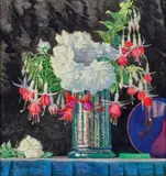 Still Life With Fuchsias by Vida Lahey, c.1930, watercolour on paper, sold Jul 2022