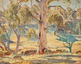 Summer Afternoon, Ambleside by Hans Heysen, 1936, watercolour on paper, sold Jul 2022