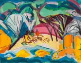 Bunker Bay by Guy Grey-Smith, 1958, oil on canvas, sold May 2022