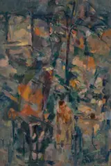 The Red Rock by John Passmore, 1951, oil on hardboard, offered May 2022