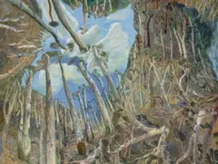 Sunshowers And Flood Gums by William Robinson, 1993, oil on canvas, sold May 2022