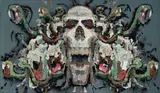 Rorschach – The Butterfly Effect No. 2 by Ben Quilty, 2008, synthetic polymer paint, aerosol and oil on linen, sold May 2022