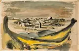 Golden Gully by Russell Drysdale, c.1949, ink and watercolour on paper, offered May 2022