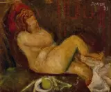 Nude by William Dobell, 1933, oil on composition board, offered May 2022