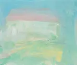 A Morning Vision (High Above Sandy Bay, Tasmania) by Lloyd Rees, 1985, oil on canvas board, sold May 2022
