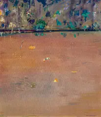 Forest Pond by Fred Williams, 1974, oil on canvas, sold Feb 2022