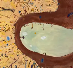 Dark Void by John Olsen, 1976, oil on canvas, sold Feb 2022
