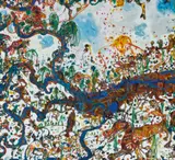 Small Streams Running Into A Big River by John Olsen, 1990, oil on canvas, sold Feb 2022