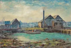 Williamstown Landscape by Frederick McCubbin, 1909, oil on canvas, sold Feb 2022