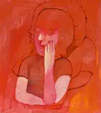 Three Faces by Charles Blackman, 1964, oil on canvas on composition board, sold Feb 2022