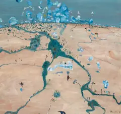 Approaching Storm by John Olsen, 1980, oil on canvas, sold Feb 2022