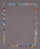 Painting by Paul Partos, 1978, oil, string and pins on canvas, sold Feb 2022