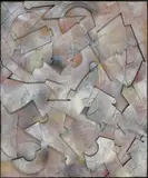 Zone Ii by Asher Bilu, 1974, polyvinyl butyral resin and pigment on board, sold Feb 2022