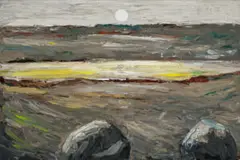 Painting by Peter Booth, 1990, oil on canvas, sold Feb 2022