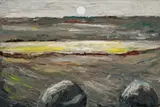 Painting by Peter Booth, 1990, oil on canvas, sold Feb 2022
