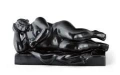 Reclining Woman (Donna Sdraiata) by Fernando Botero, 2009, bronze, sold Dec 2021