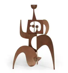 La Marathonienne by Philippe Hiquily, 1981, cast 2004 steel with rust patina, sold Dec 2021