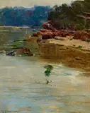 Sirius Cove, Sydney by Arthur Streeton, c.1893 - 95, oil on canvas, sold Dec 2021