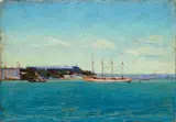 Kirribilli Point, Sydney by Tom Roberts, c.1895, oil on wood panel, sold Dec 2021