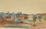 Landscape by Fred Williams, c.1960, watercolour and gouache on paper, sold Dec 2021