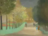 The Tan, South Yarra by Clarice Beckett, c.1925, oil on board, sold Nov 2021