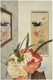 Japanese Print And Clivias by Cressida Campbell, 2013, watercolour on incised woodblock, sold Nov 2021