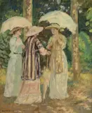 RENCONTRE DANS LE PARC OR DANS L’ALLÉE, c.1912 – 13 by Rupert Bunny, oil on canvas, offered Nov 2021