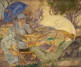 February, Cavalaire by Rupert Bunny, c.1910, oil on canvas on composition board, offered Nov 2021