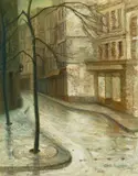 A Street In Paris by Eric Wilson, c.1942, oil on composition board, sold Nov 2021