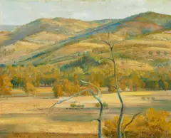 Yabtree Hills, Wantabadgery by Eric Wilson, 1946, oil on canvas board, sold Nov 2021