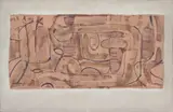 Composition by Ian Fairweather, c.1960 – 61, synthetic polymer paint and gouache on paper on composition board, sold Nov 2021