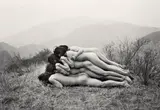 To Add One Meter To An Anonymous Mountain by Zhang Huan, 1995, silver gelatin photograph, sold Nov 2021