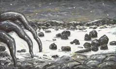 Untitled by Peter Booth, 2007, oil on linen, sold Nov 2021