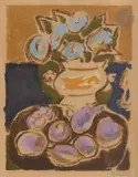 Nature morte aux fruits by Henryk Hayden, Lithographie rehaussée à la gouache, sold Sep 2025