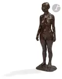 Nu debout by Léopold Kretz, Épreuve en bronze à patine brune, sold Sep 2025