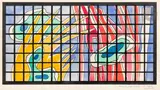Projet de vitrail, maquette N° 4, pour la bibliothèque de la l’université de Caracas by Fernand Léger, vers 1954, Gouache sur papier, sold Sep 2025