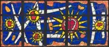 Les Cinq plaies du Christ, maquette pour les vitraux d’Audincourt by Fernand Léger, 1951, Gouache sur papier, sold Sep 2025