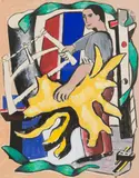 Le Bucheron N° 3 by Georges Bauquier, Gouache sur papier, sold Sep 2025