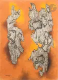 Écorces by Georges Bauquier, 1972, Encre et crayon gras sur papier, sold Sep 2025