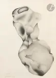 Silex by Georges Bauquier, 1938, Crayon noir et estompe sur papier, sold Sep 2025