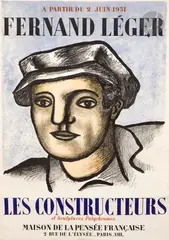 L’Ouvrier by Fernand Léger, Affiche pour une exposition de l’artiste, « Les Constructeurs et sculptures polychromes »,, sold Sep 2025