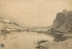 Baume-les-Dames, scène nocturne by Louis Aimé Japy, Encre, lavis d’encre et rehauts de gouache blanche, sold Sep 2025