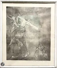 Composition by Claude Viseux, 1956, Lithographie, sold Sep 2025