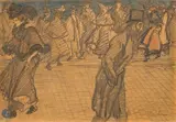 Projet d'une reliure pour les Soliloques du Pauvre by Théophile Steinlen, vers 1903, Fusain et crayons de couleurs, sold Sep 2025