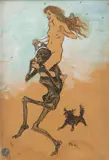 La Danse macabre by Théophile Steinlen, 1902, Encre et gouache, sold Sep 2025