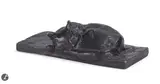 Chat endormi by Théophile Steinlen, Épreuve en bronze à patine brune, sold Sep 2025